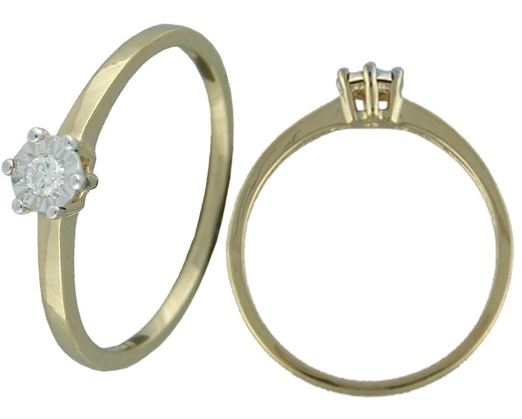 Kite Salt and Pepper Ring, Bezel Set Diamond with two Marquise Bands ⋆  Laurie Sarah